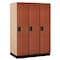 Salsbury Industries 1 Tier Designer Locker, 54"Wx76"Hx24"D, 3 Door, Cherry 18-21364CHE - alternate 1
